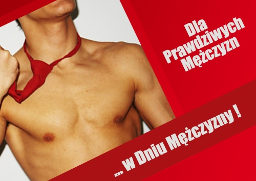 Czerwony krawat na dzień mężczyzny